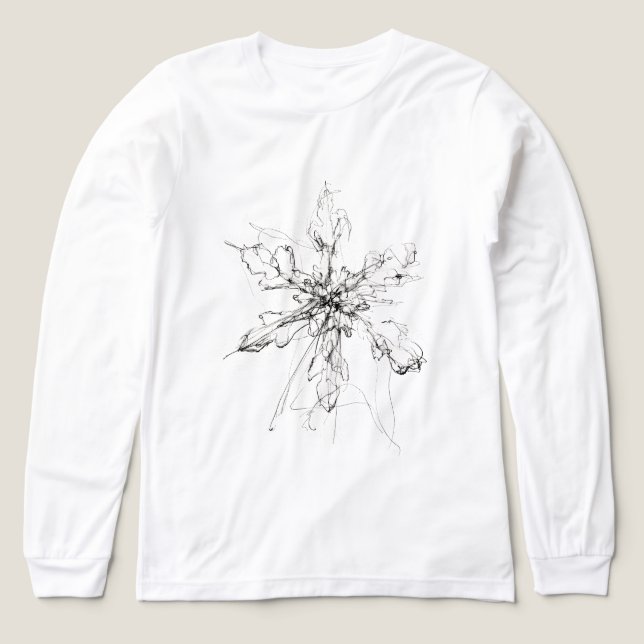 Delikat enkelt snöflingor t shirt (Design framsida)
