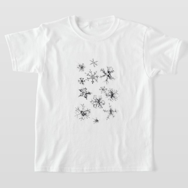 Delikat Fallande Snöflingor T Shirt (Laydown)