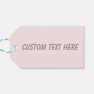 Delikat fast rosa i färg-slätter med blåsning presentetikett