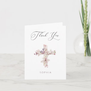 Delikat Flower Kor Baptism Communision Tack Inbjudan