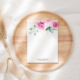 Delikat Garden Blommigt Monogram Stationery Papper