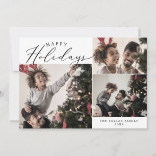 Delikat Glad helg 4-fotofamiljnyhetsbrev Julkort