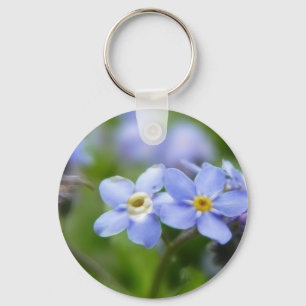 Delikat glöm mig inte blommor nyckelring