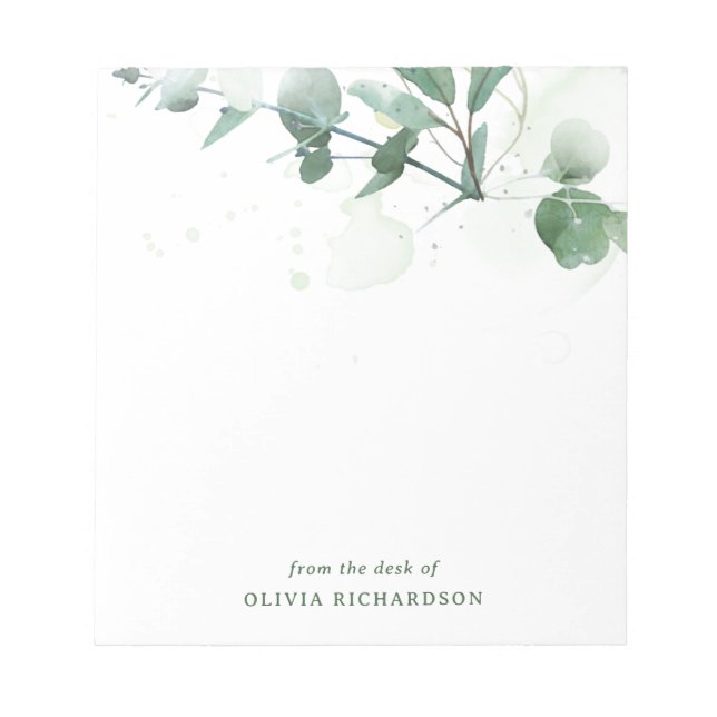 Delikat Greenery Anteckningsblock (Framsida)