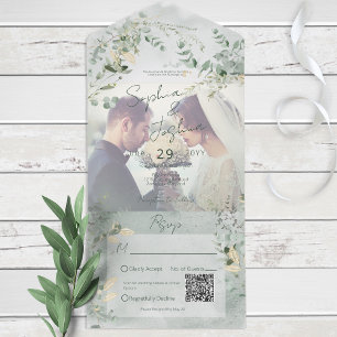 Delikat Greenery Modern Photo QR-kod