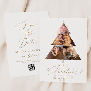 Delikat Guld Marry Julgran Photo Helgdag Spara Datumet