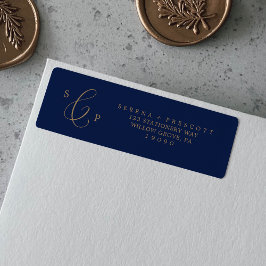 Delikat Guld och flottans returadressetikett Returadress Etikett
