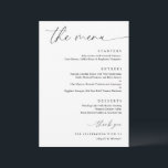 Delikat kalligrafi Modern Romantic Bröllop Meny<br><div class="desc">Öka din bröllopsmottagning med vår ömtåliga Calligraphy Bröllop Menu, en perfekt blandning av modernitet och romantik. Det här enastående biet har ett komplicerat kalligrafiskt skript som gör att du får en aning av hur bra det är när du äter. Med en contemporary pekare blandar menyn sömlöst modern estetik med den...</div>