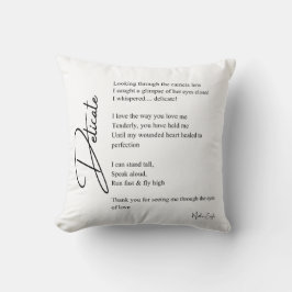 Delikat Kärlek Dikt Poetry Kudde