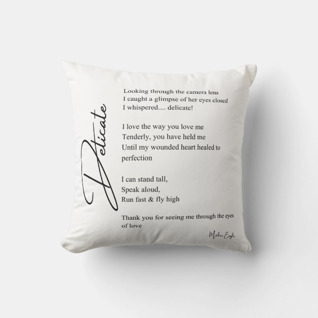 Delikat Kärlek Dikt Poetry Kudde (Framsida)