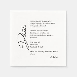 Delikat Kärlek Dikt Poetry Pappersservett