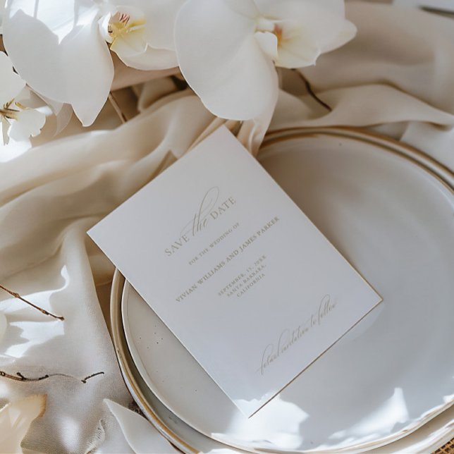 Delikat klassiskt Bröllop spara datum-kort Spara Datumet (Delicate Classic Wedding Save the Date Card)