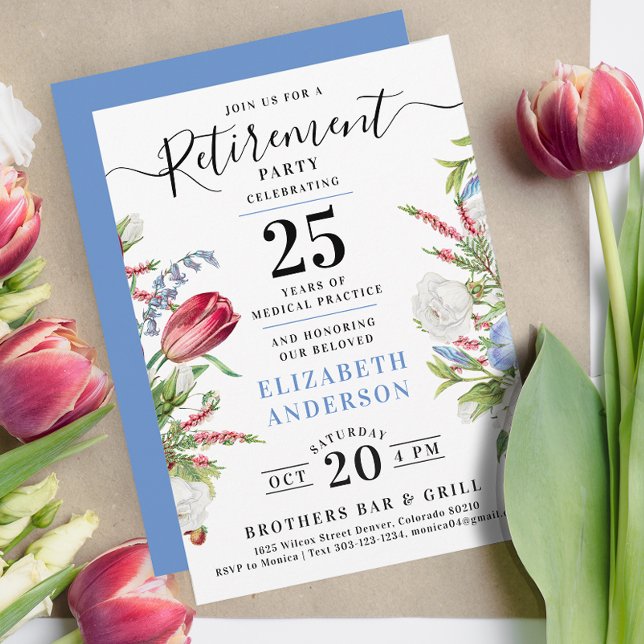 Delikat Lavender Blue Blommigt Pension Party Inbjudningar (Skapare uppladdad)