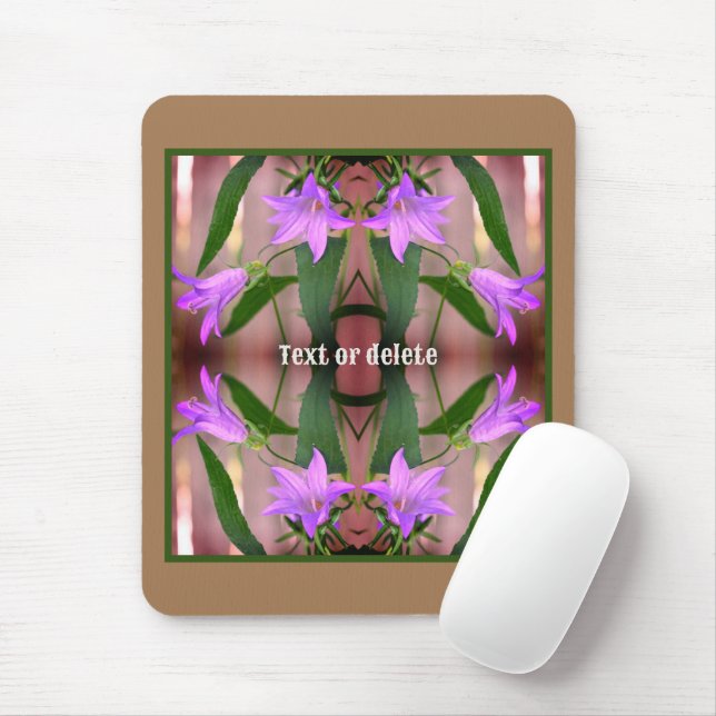 Delikat Lila Lily Flowers Abstrakt Personlig Musmatta (Med mus)