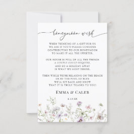 Delikat Lila Wildblomhoneymoon Wish Inbjudningar