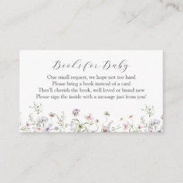 Delikat Lila Wildblommor Bokar för Baby Tilläggskort