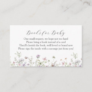 Delikat Lila Wildblommor Bokar för Baby Tilläggskort