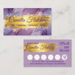 Delikat Lilac Watercolor Visitkort