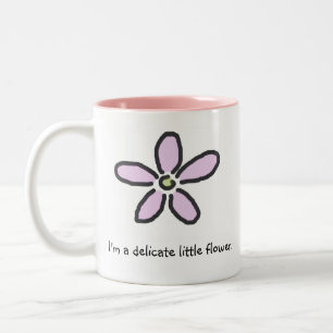 Delikat lite blomma Två-Tonad mugg