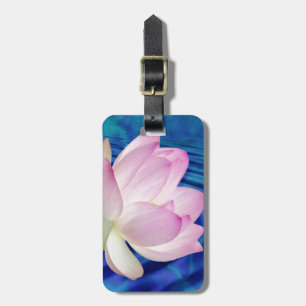 Delikat Lotus-blomma och mening Bagagebricka