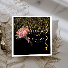 Delikat Magic Bouquet Bröllop Cocktail Napkins Pappersservett