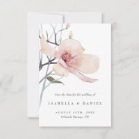 Delikat Magnolia Bröllop spara datum