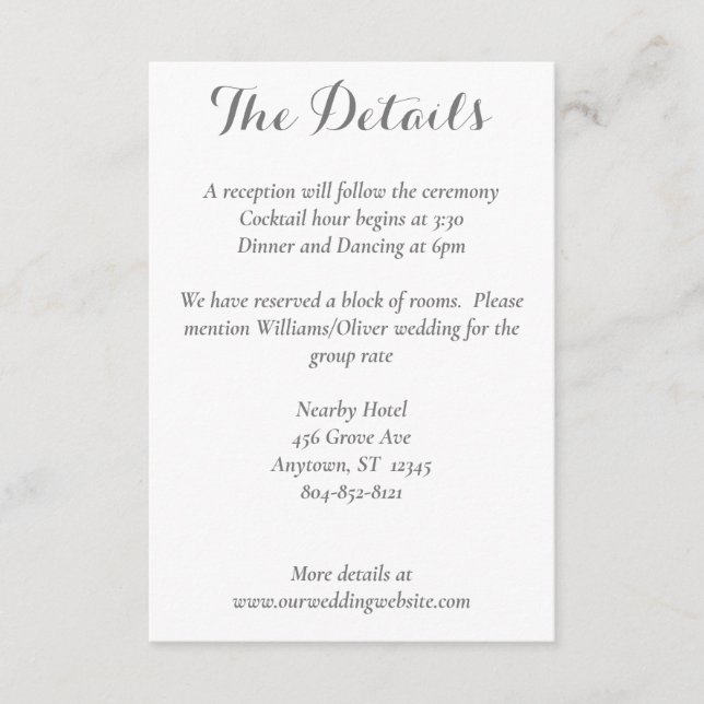 Delikat Magnolia-kort för Rosa och  information Tilläggskort (Framsida)