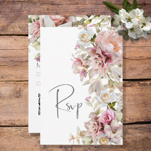 Delikat Modern Rosa Ro och Lily Bröllop OSA Kort