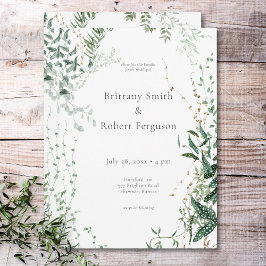 Delikat Modern Tropiskt regnskogs-blomma Inbjudningar