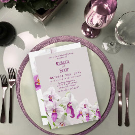 Delikat Orchid Brunch Rehearsal Inbjudningar