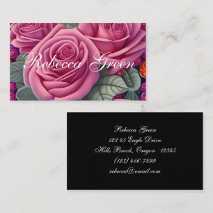 Delikat Pastel Rosa Bröllop Ro Visitkort