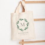 Delikat Personlig av andedräkt Monogram Tote Bag Tygkasse<br><div class="desc">Den här fina designen kan anpassas till dina favoritkombinationer i färg. Gör en underbar gåva! Hitta snyggtar och presenter på vår butik: www.berryberrysweet.com.</div>