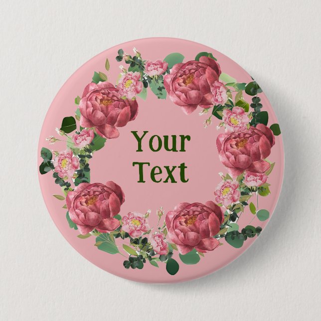 Delikat Pony Flower Wandeel Lapel Badge Knapp (Framsida)