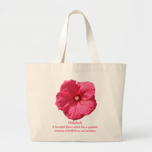 Delikat rosa Hollyhock-Fruitfulness och ambition Jumbo Tygkasse