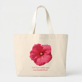 Delikat rosa Hollyhock-Gud kärlek Jumbo Tygkasse