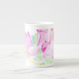 Delikat Rosa ros Bone China Mugg Benporslin Mugg