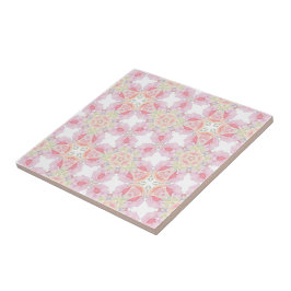 Delikat Rosa ros Mönster Kakelplatta