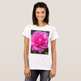 Delikat rosa ros. t shirt