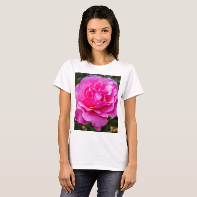 Delikat rosa ros. t shirt (Hel framsida)