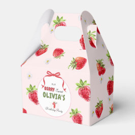 Delikat Rosa Vattenfärgsjordgubbe första födelseda Presentaskar