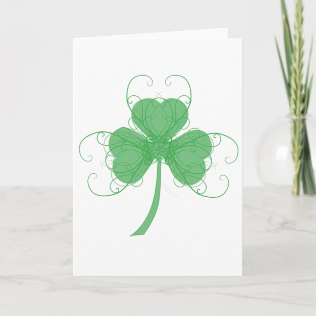 Delikat Shamrock Kort (Framsida)