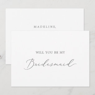 Delikat Silver Bridesmaid Frieri kort