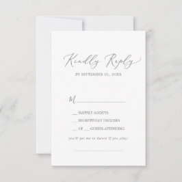 Delikat Silver Calligraphy Sång Request OSA kort