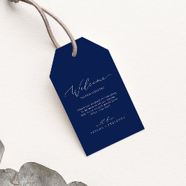 Delikat Silver Grått och Bröllop Välkommen Presentetikett