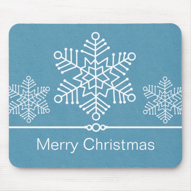 Delikat Snöflingor jul Mousepad Musmatta (Framsidan)