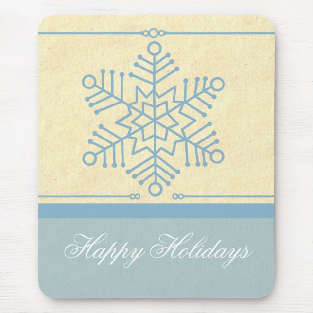 Delikat Snowflake-jul Mousepad Musmatta (Framsidan)