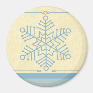 Delikat Snowflake-julgranen Magnet