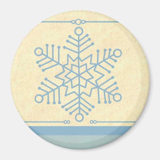 Delikat Snowflake-julgranen Magnet (Framsidan)