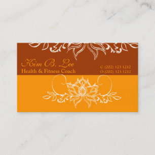 Delikat Soft Boho White Indian Lotus Flower Fold-f Visitkort