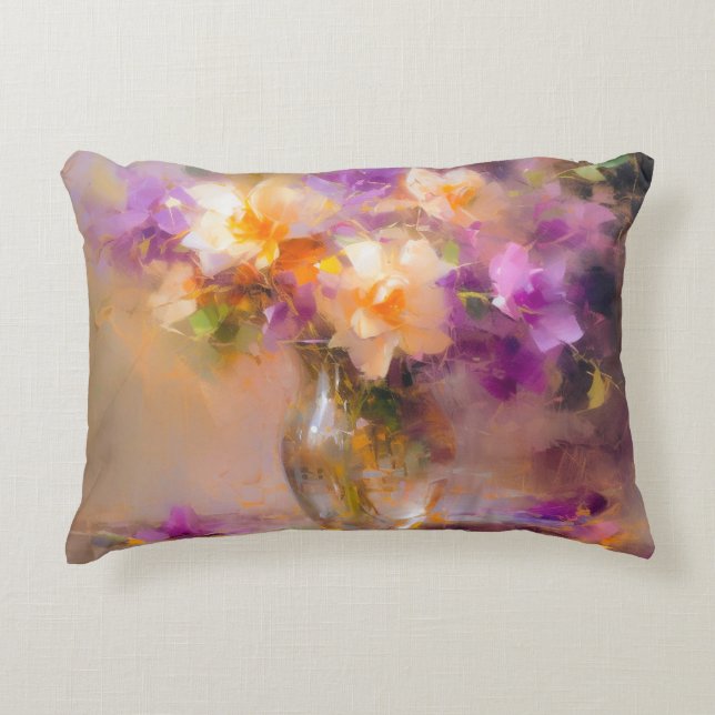 Delikat stillastående liv prydnadskudde (Framsidan)